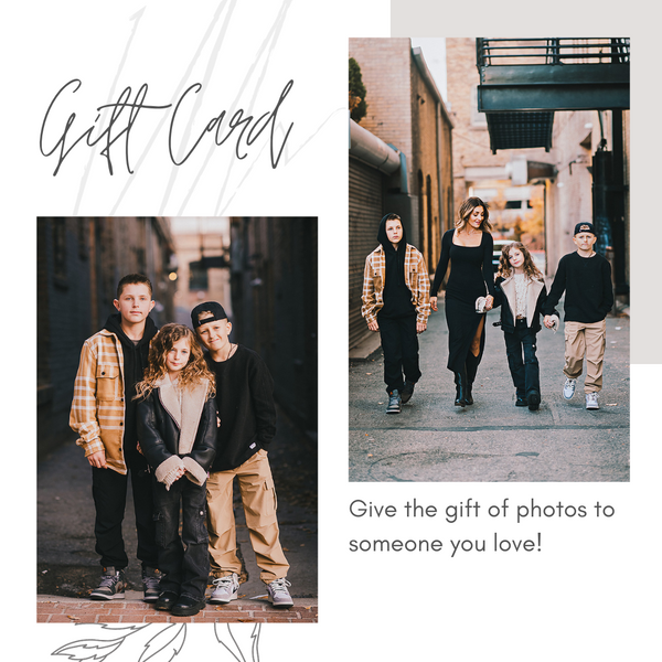 Photography gift card
